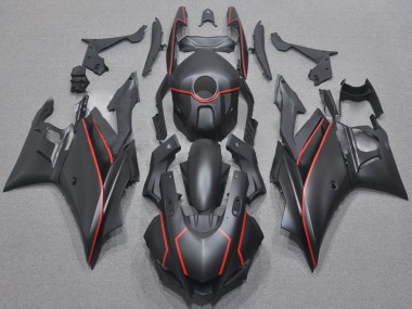 Carenagens Moto Yamaha YZF R3/R25 2022-2024 - Preto Fosco Vermelho