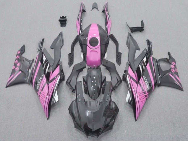 Carenagens Moto Yamaha YZF R3/R25 2022-2024 - Rosa Preto Monstro
