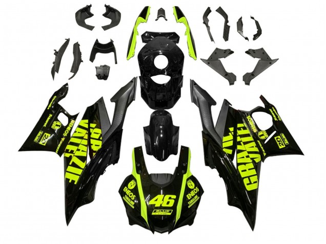 Carenagens Moto Yamaha YZF R3/R25 2022-2024 - Preto Verde ENEOS 46