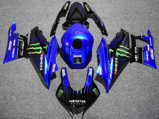 Carenagens Moto Yamaha YZF R3/R25 2022-2024 - Azul Verde Preto Monstro ENEOS Yamalube