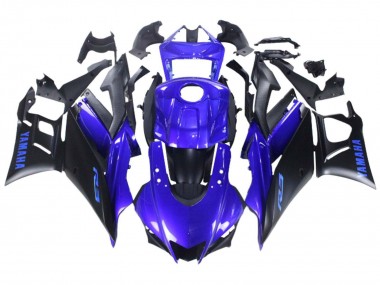 Carenagem Moto Yamaha YZF R3/R25 2022-2024 - Azul Preto Fosco