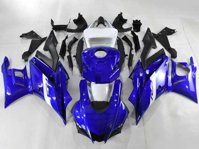 Carenagens Moto Yamaha YZF R3/R25 2022-2024 - Azul Branco Preto Fosco