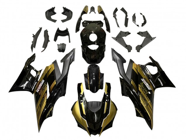 Carenagens Moto Yamaha YZF R3/R25 2022-2024 - Ouro Preto Brilhante Semakin Didepan