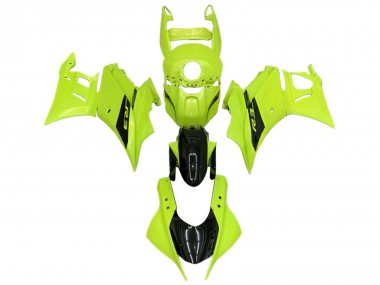 Carenagens Moto Yamaha YZF R3/R25 2022-2024 - Verde Néon Preto Brilhante