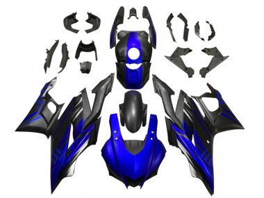 Carenagens Moto Yamaha YZF R3/R25 2022-2024 - Azul Preto Fosco