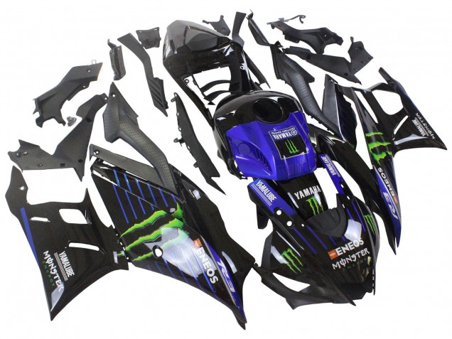Carenagens Moto Yamaha YZF R3/R25 2022-2024 - Azul Verde Preto Monstro Yamalube ENEOS