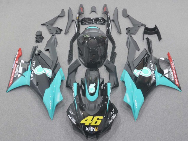 Carenagens Moto Yamaha YZF R3/R25 2022-2024 - Azul Claro Vermelho Preto Petronas 46