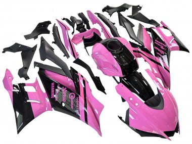 Carenagens Moto Yamaha YZF R3/R25 2022-2024 - Rosa Preto Brilhante Monstro
