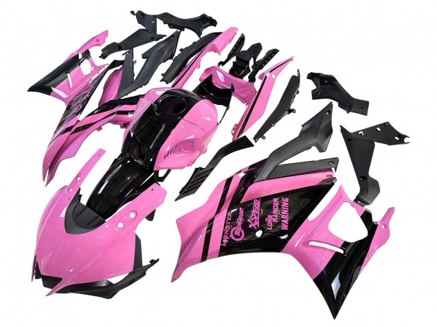 Carenagens Moto Yamaha YZF R3/R25 2022-2024 - Rosa Preto Brilhante Monstro