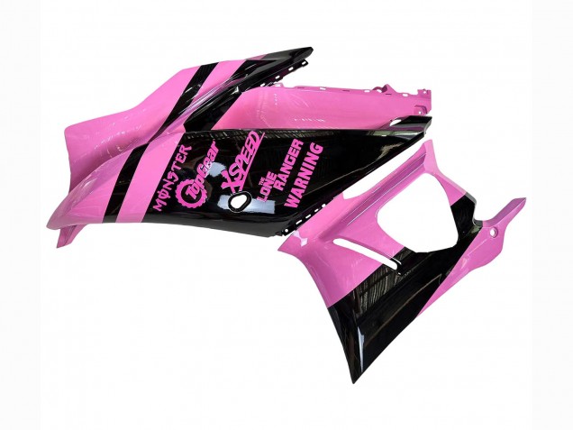 Carenagens Moto Yamaha YZF R3/R25 2022-2024 - Rosa Preto Brilhante Monstro