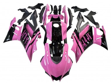Carenagens Moto Yamaha YZF R3/R25 2022-2024 - Rosa Preto Brilhante Monstro