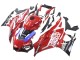 Carenagens Moto Yamaha YZF R3/R25 2022-2024 - Vermelho Azul Preto Lenovo Valsir