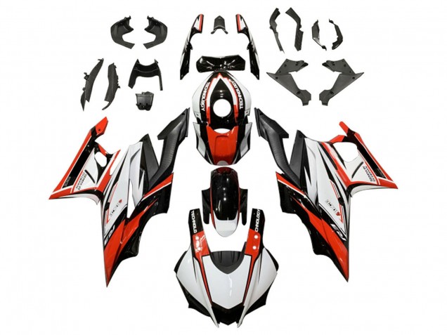Kits Carenagem Moto Yamaha YZF R3/R25 2022-2024 - Branco Vermelho Preto