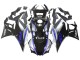 Carenagens Moto Yamaha YZF R3/R25 2022-2024 - Prata Azul Preto Brilhante