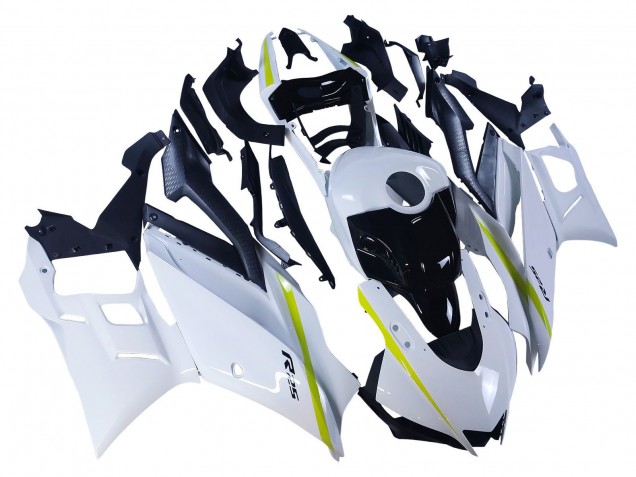 Carenagens Moto Yamaha YZF R3/R25 2022-2024 - Branco Amarelo Preto