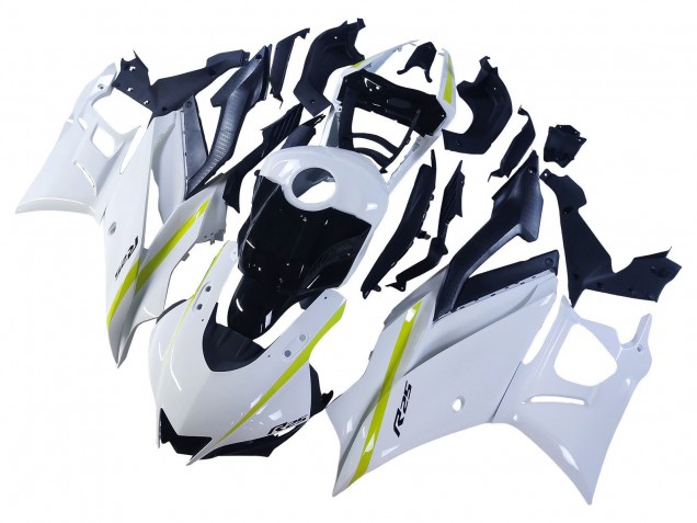 Carenagens Moto Yamaha YZF R3/R25 2022-2024 - Branco Amarelo Preto