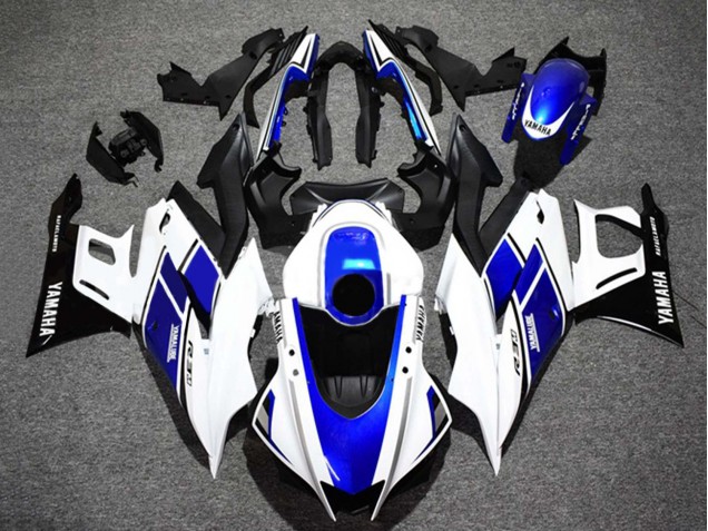 Carenagens Moto Yamaha YZF R3/R25 2022-2024 - Branco Azul Preto Brilhante Yamalube