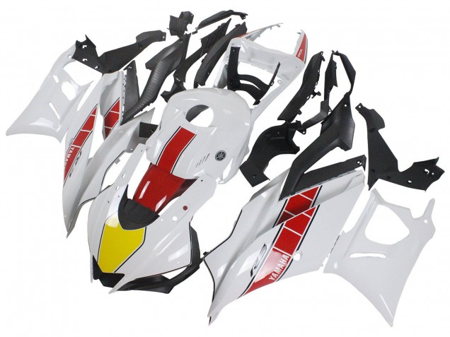 Carenagens Moto Yamaha YZF R3/R25 2022-2024 - Branco Vermelho Amarelo Preto