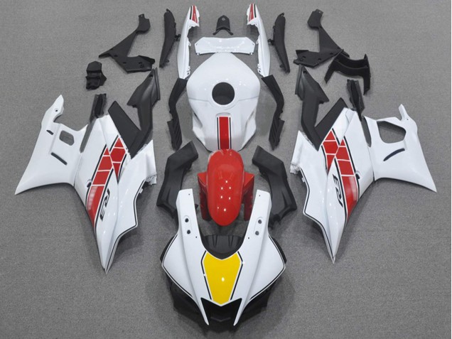 Carenagens Moto Yamaha YZF R3/R25 2022-2024 - Branco Vermelho Amarelo Preto