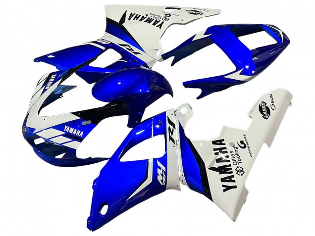 Carenagens Moto Yamaha YZF 1000 R1 1998-1999 - Branco Azul Preto