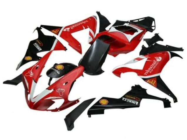 Carenagens Moto Yamaha YZF 1000 R1 2002-2003 - Vermelho Prata Preto Santander