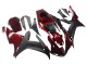 Kits Carenagem Moto Yamaha YZF 1000 R1 2002-2003 - Vermelho Preto Fosco