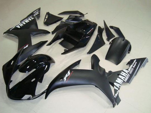 Carenagens Moto Yamaha YZF R1 2002-2003 - Preto Brilhante Preto Fosco Branco Decalques