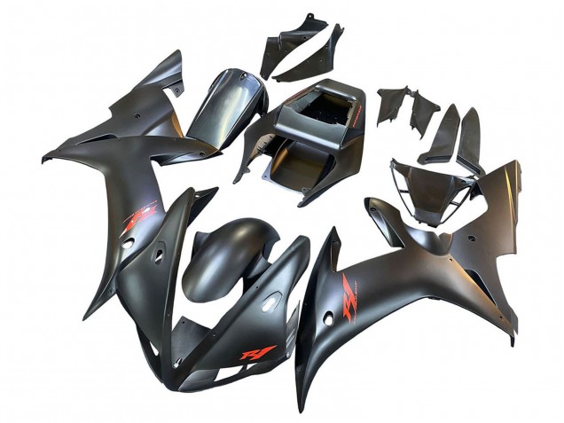 Carenagens Moto Yamaha YZF 1000 R1 2002-2003 - Preto Fosco Vermelho