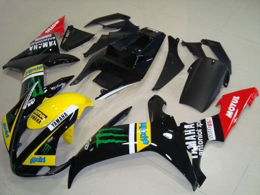 Carenagens Moto Yamaha YZF R1 2002-2003 - Preto Brilhante Amarelo Vermelho Verde Motul Monstro