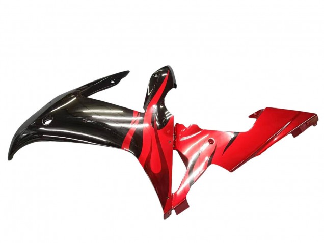 Carenagens Moto Yamaha YZF 1000 R1 2002-2003 - Preto Brilhante Vermelho Chama