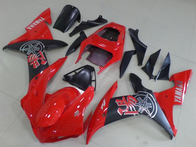 Carenagens Moto Yamaha YZF R1 2002-2003 - Vermelho Preto Fosco