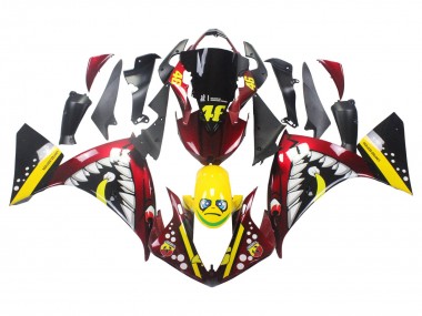 Carenagens Moto Yamaha YZF 1000 R1 2009-2011 - Vermelho Amarelo Preto Tubarão 46