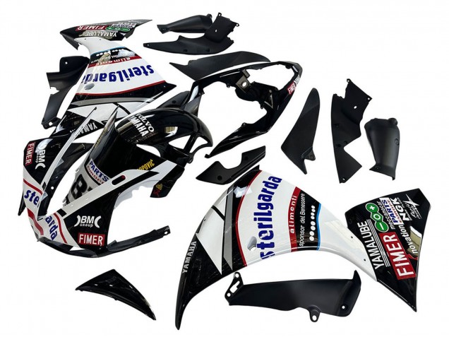 Carenagens Moto Yamaha YZF 1000 R1 2009-2011 - Preto Brilhante Branco Vermelho Volvo Fimer Yamalube 87