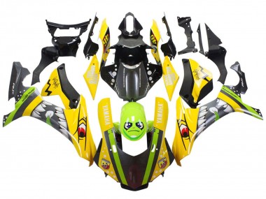 Carenagens Moto Yamaha YZF 1000 R1 2015-2019 - Amarelo Verde Tubarão