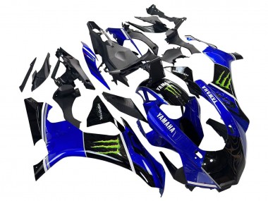 Carenagens Moto Yamaha YZF 1000 R1 2015-2019 - Azul Preto Brilhante Verde Monstro