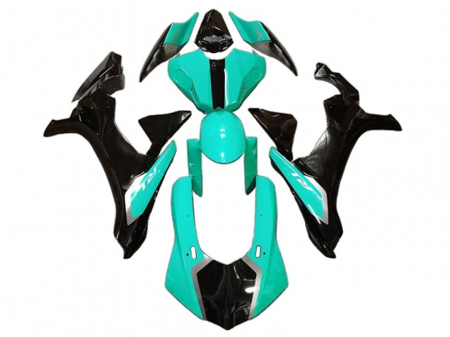 Carenagens Moto Yamaha YZF 1000 R1 2020-2025 - Verde Claro Preto Brilhante