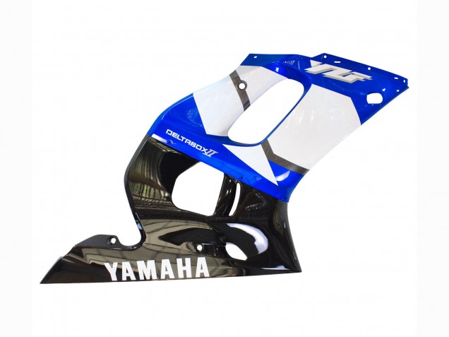 Carenagens Moto Yamaha YZF 600 R6 1998-2002 - Branco Azul Preto Brilhante
