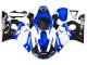 Carenagens Moto Yamaha YZF 600 R6 1998-2002 - Branco Azul Preto Brilhante