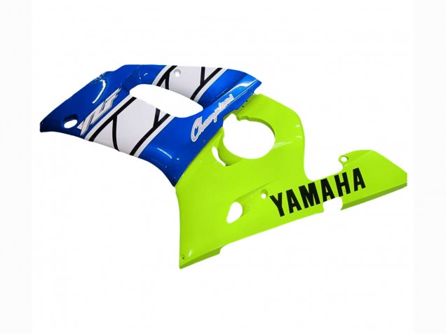 Carenagens Moto Yamaha YZF 600 R6 1998-2002 - Verde Néon Azul Branco Champions