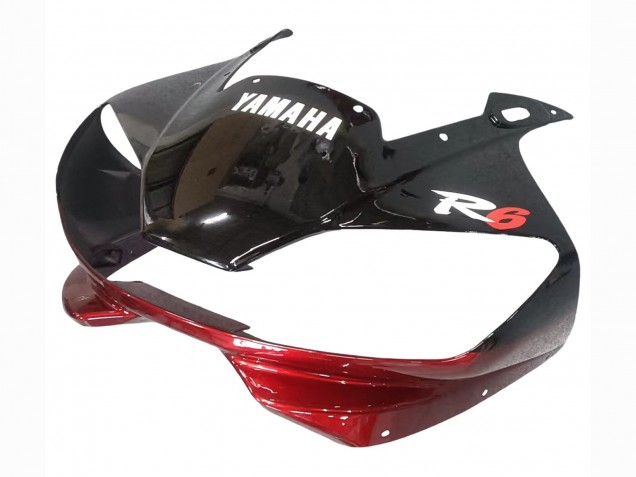 Carenagens Moto Yamaha YZF 600 R6 1998-2002 - Vermelho Branco Preto Brilhante