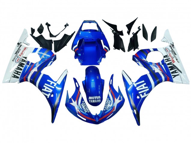 Carenagens Moto Yamaha YZF R6S 2006-2009 - Branco Azul Fiat Motul Kastinee