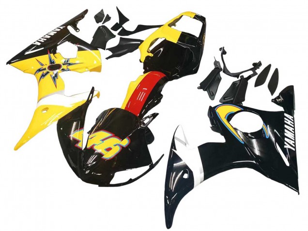 Carenagens Moto Yamaha YZF R6S 2006-2009 - Amarelo Vermelho Preto Brilhante 46