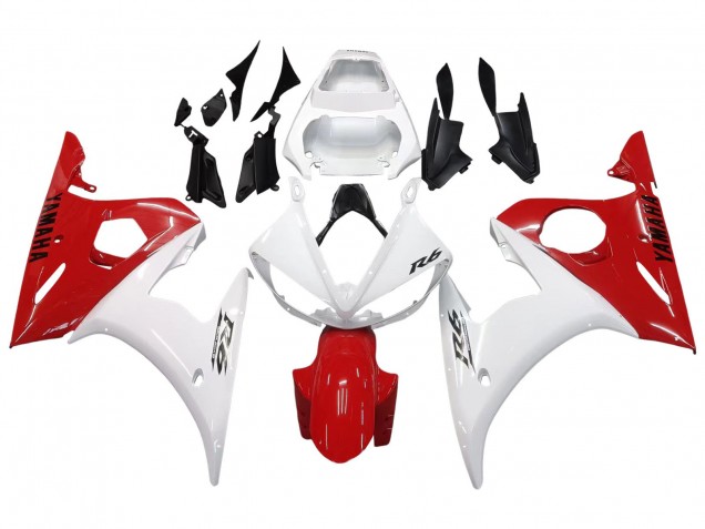 Carenagens Moto Yamaha YZF R6S 2006-2009 - Branco Vermelho