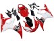 Carenagem Moto Yamaha YZF R6S 2006-2009 - Branco Vermelho Preto Brilhante