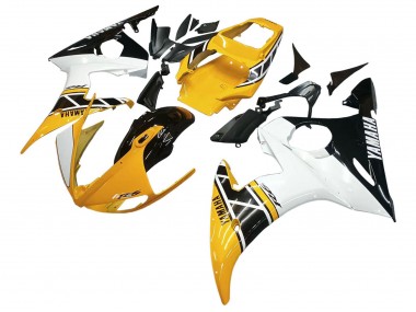 Carenagens Moto Yamaha YZF R6S 2006-2009 - Amarelo Branco Preto Brilhante