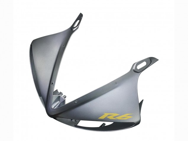 Carenagens Moto Yamaha YZF R6S 2006-2009 - Cinzento Fosco Preto Fosco Ouro Decalques