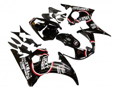 Carenagens Moto Yamaha YZF R6 2003-2004 - Preto Brilhante Vermelho Branco Lucky Strike Motul