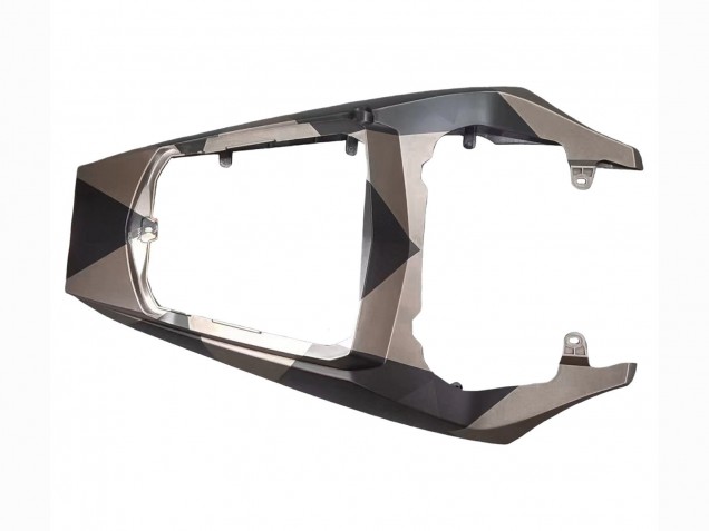 Carenagens Moto Yamaha YZF R6S 2006-2009 - Cinzento Preto Fosco Geometric