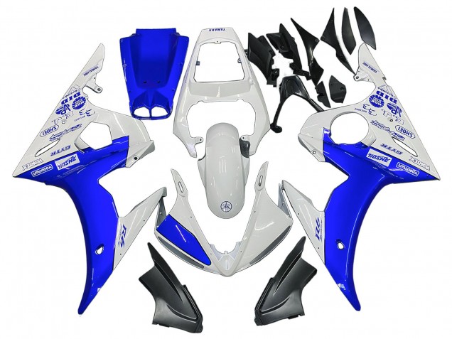 Carenagens Moto Yamaha YZF R6S 2006-2009 - Branco Azul GYTR