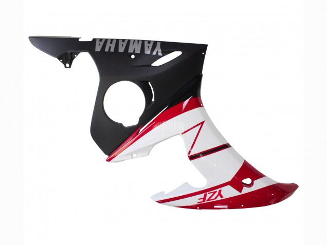 Carenagens Moto Yamaha YZF R6S 2006-2009 - Vermelho Branco Preto Fosco